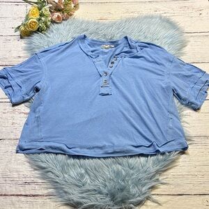 Listicle Pale Blue Crewneck Short Sleeve Tee sz M